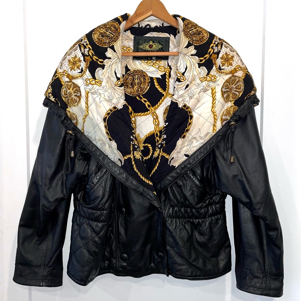 Avanti Women’s Vintage Genuine Leather Bomber Jacket, Size Large